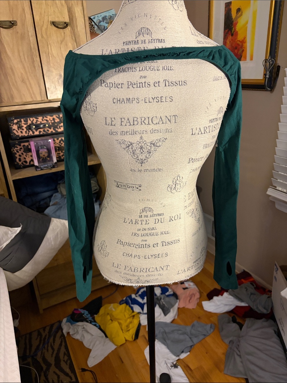 Dark Teal Long Sleeve Shrug - Large